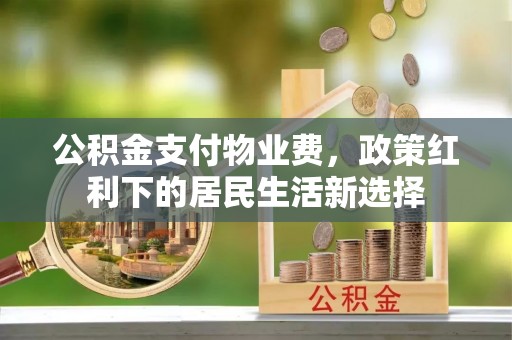 梁山公积金支付物业费，政策红利下的居民生活新选择